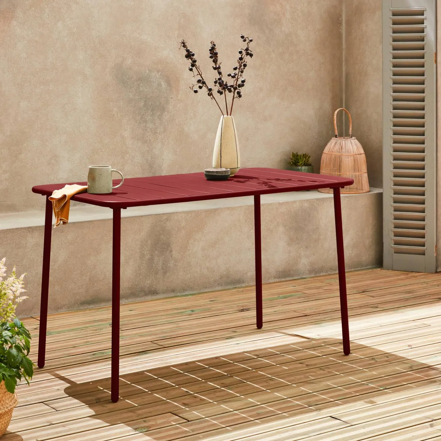 Tuintafel 4 plaatsen metaal