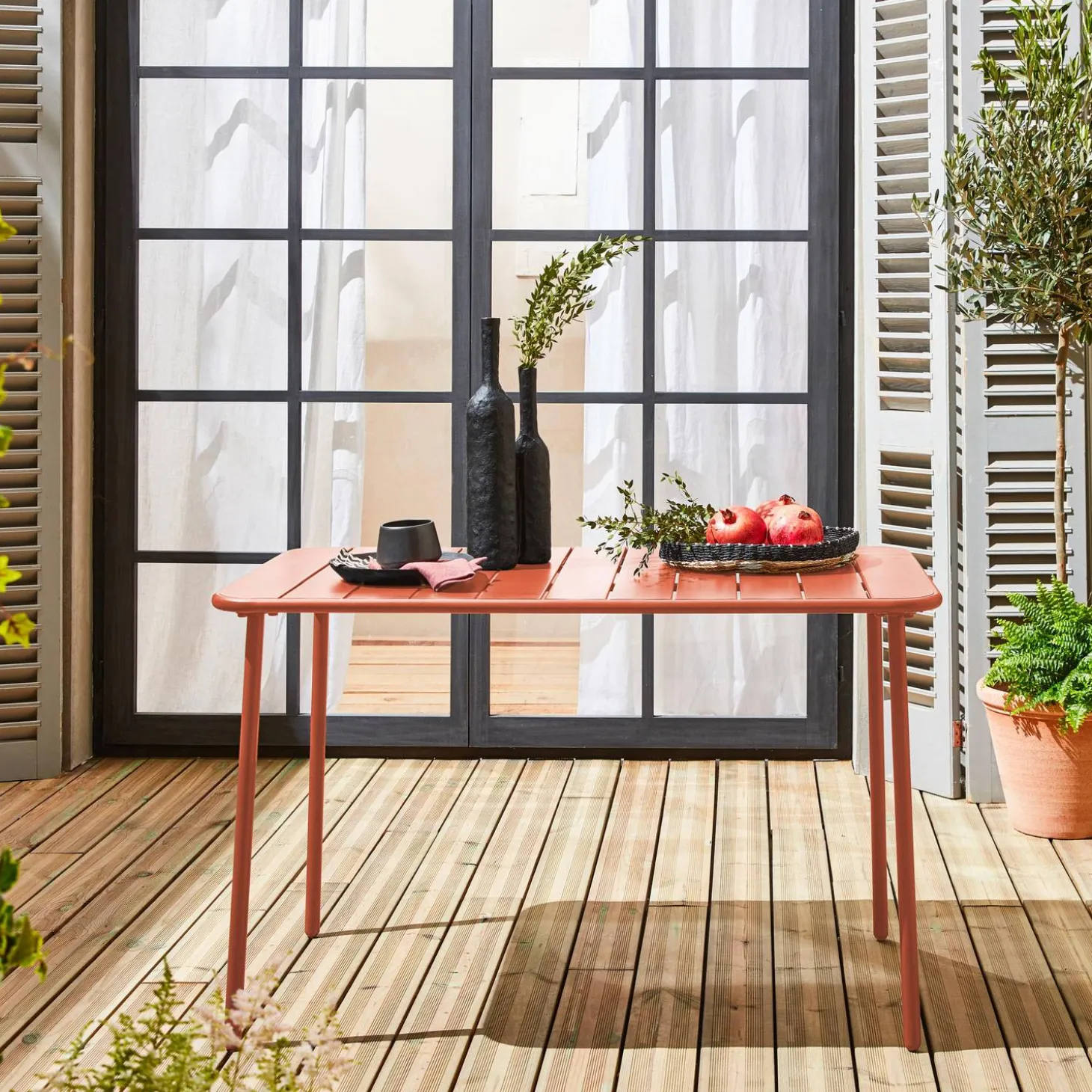 Tuintafel 4 plaatsen metaal