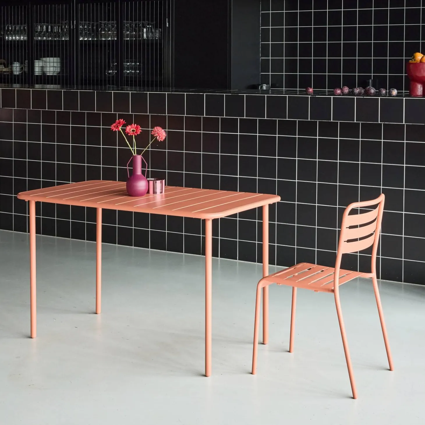 Tuintafel 4 plaatsen metaal