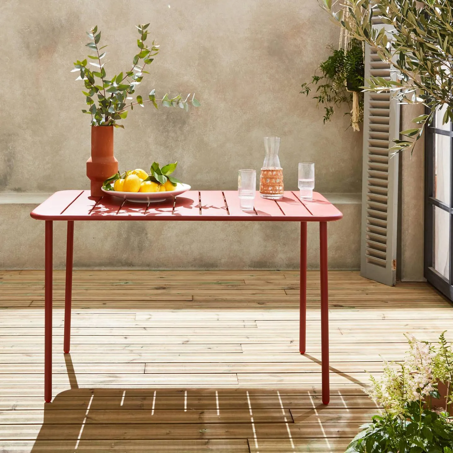 Tuintafel 4 plaatsen metaal