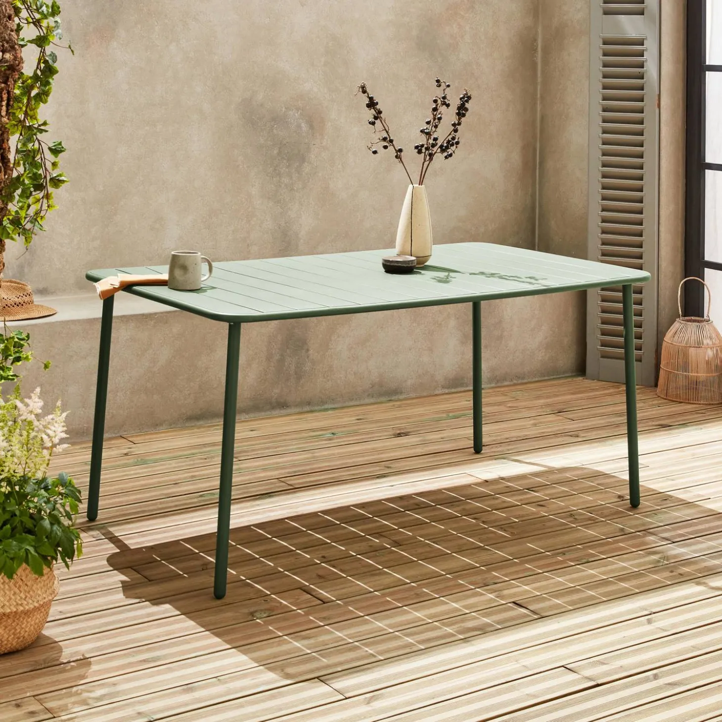 Tuintafel 6-8 plaatsen metaal