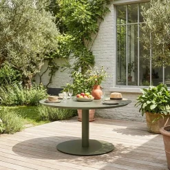 Tuintafel rond 6 plaatsen aluminium