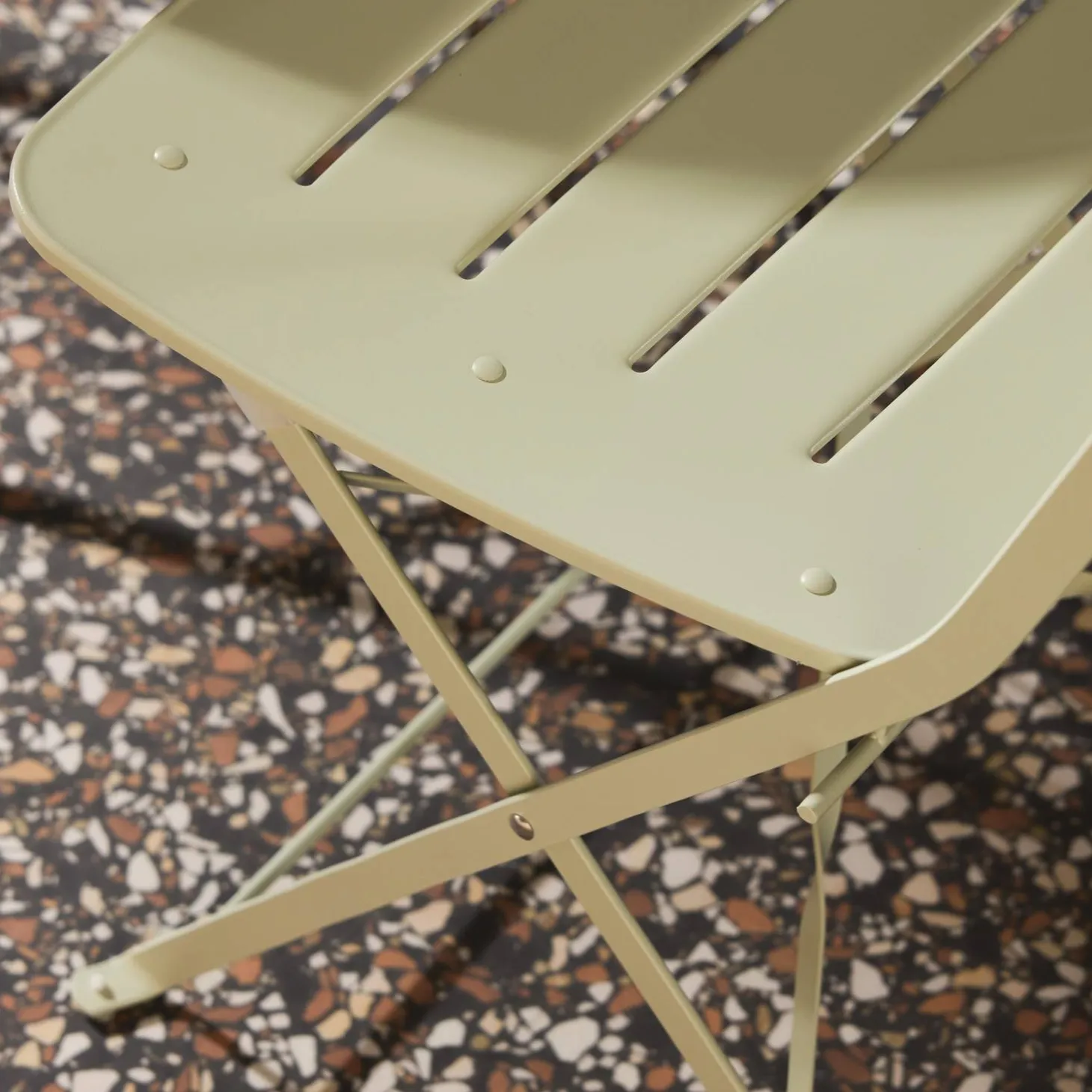 Tuintafel rond + 2 stoelen bistrostijl opklapbaar staal