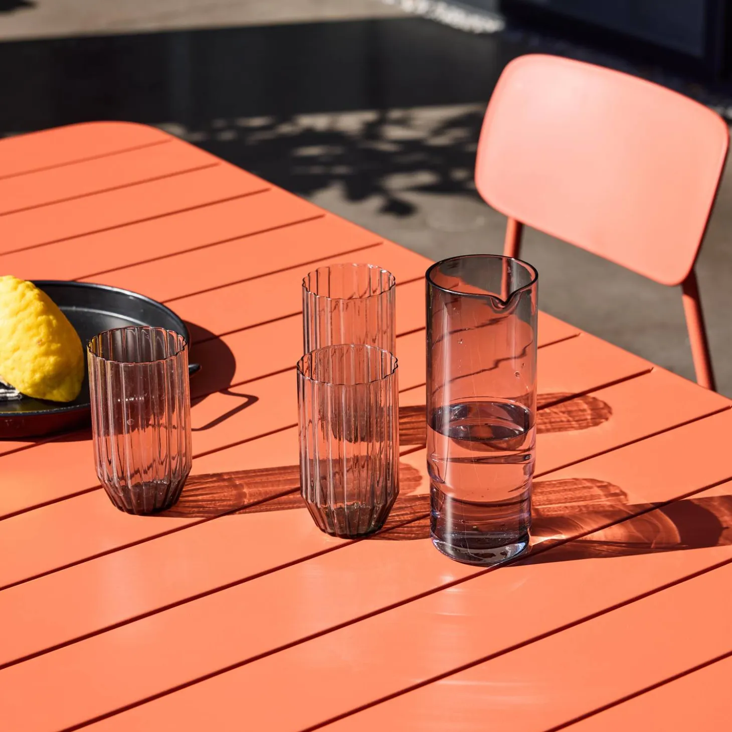 Tuintafel + 6 stoelen metaal