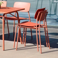 Tuintafel + 4 stoelen metaal
