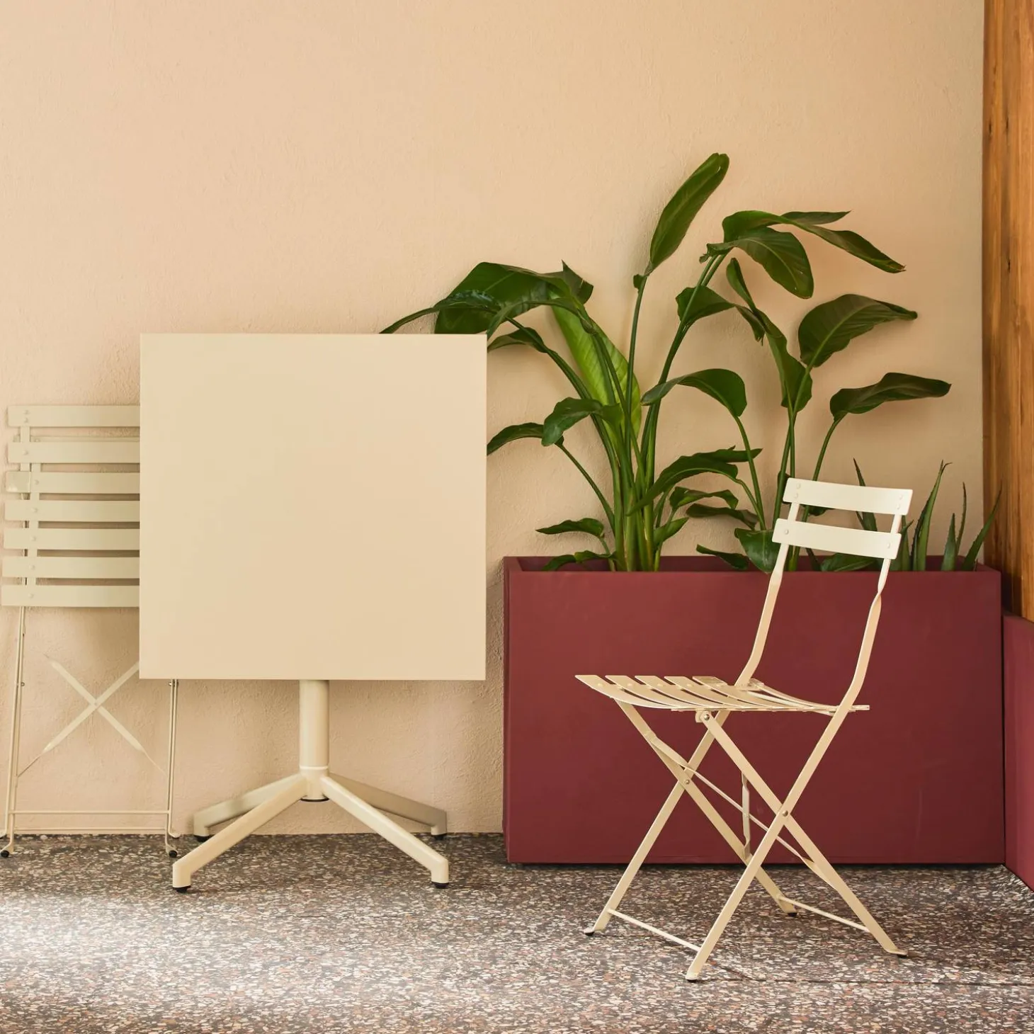 Tuintafel + 2 stoelen opklapbaar bistro metaal