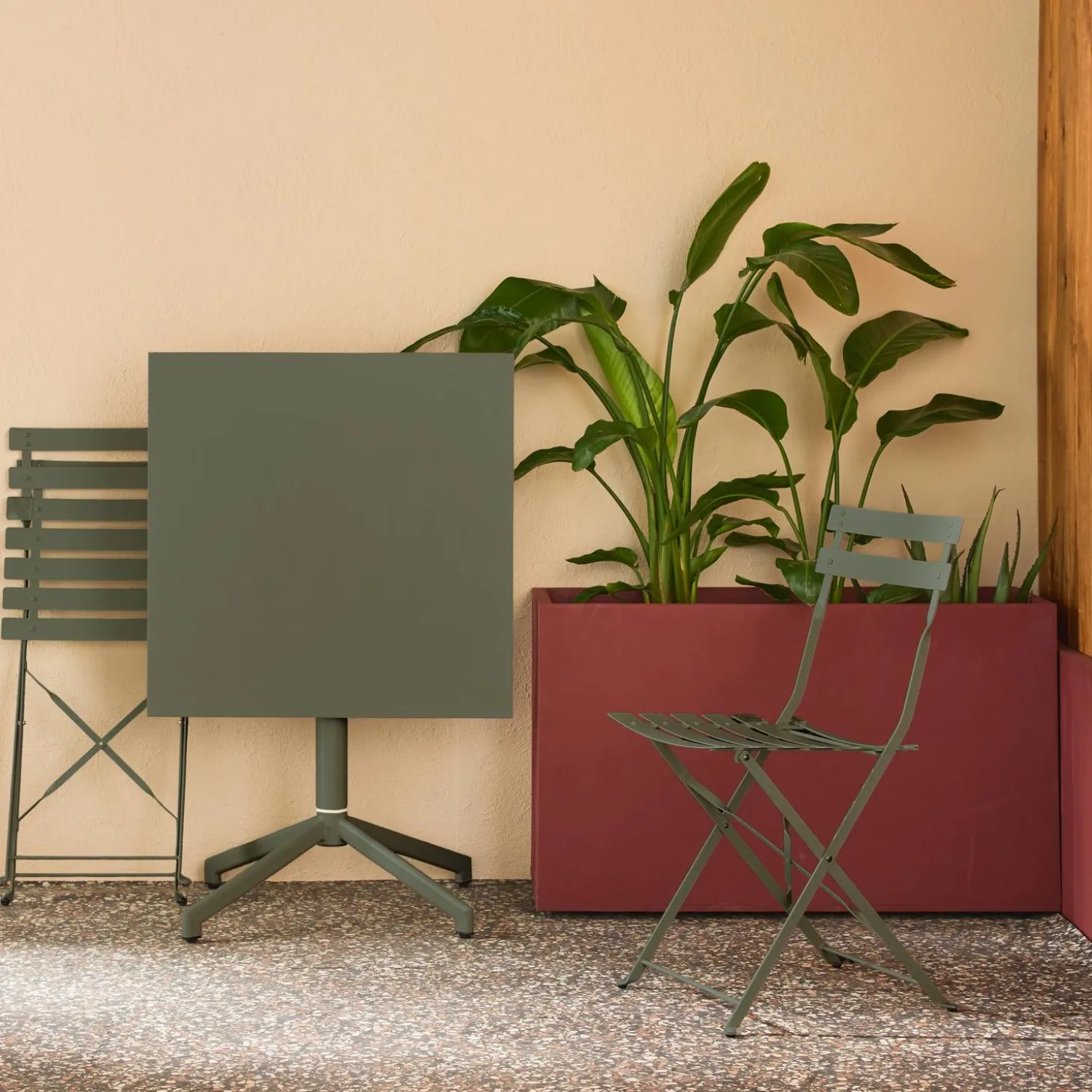Tuintafel + 2 stoelen opklapbaar bistro metaal