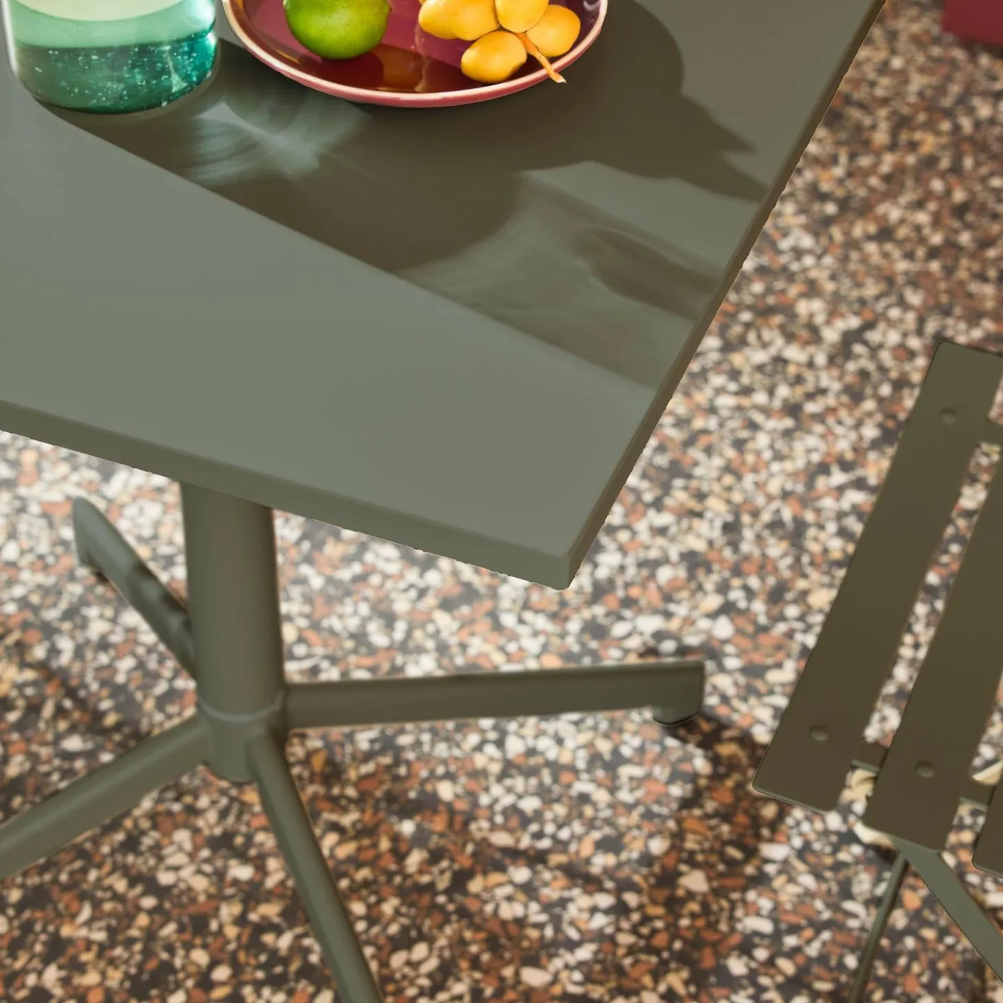 Tuintafel + 2 stoelen opklapbaar bistro metaal