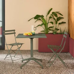 Tuintafel + 2 stoelen opklapbaar bistro metaal