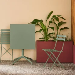 Tuintafel + 2 stoelen opklapbaar bistro metaal
