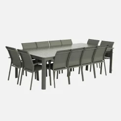 Tuintafel uitschuifbaar tot 12 personen aluminium