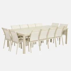 Tuintafel uitschuifbaar tot 12 personen aluminium