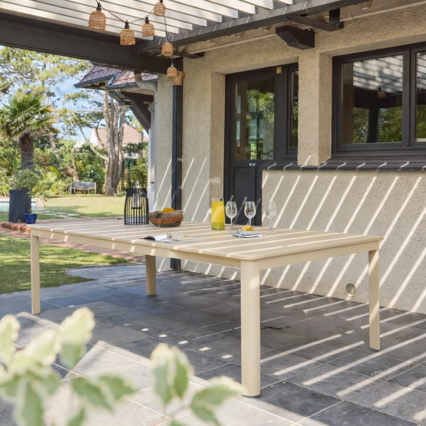 Tuintafel uitschuifbaar tot 12 personen aluminium