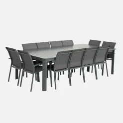 Tuintafel uitschuifbaar tot 12 personen aluminium