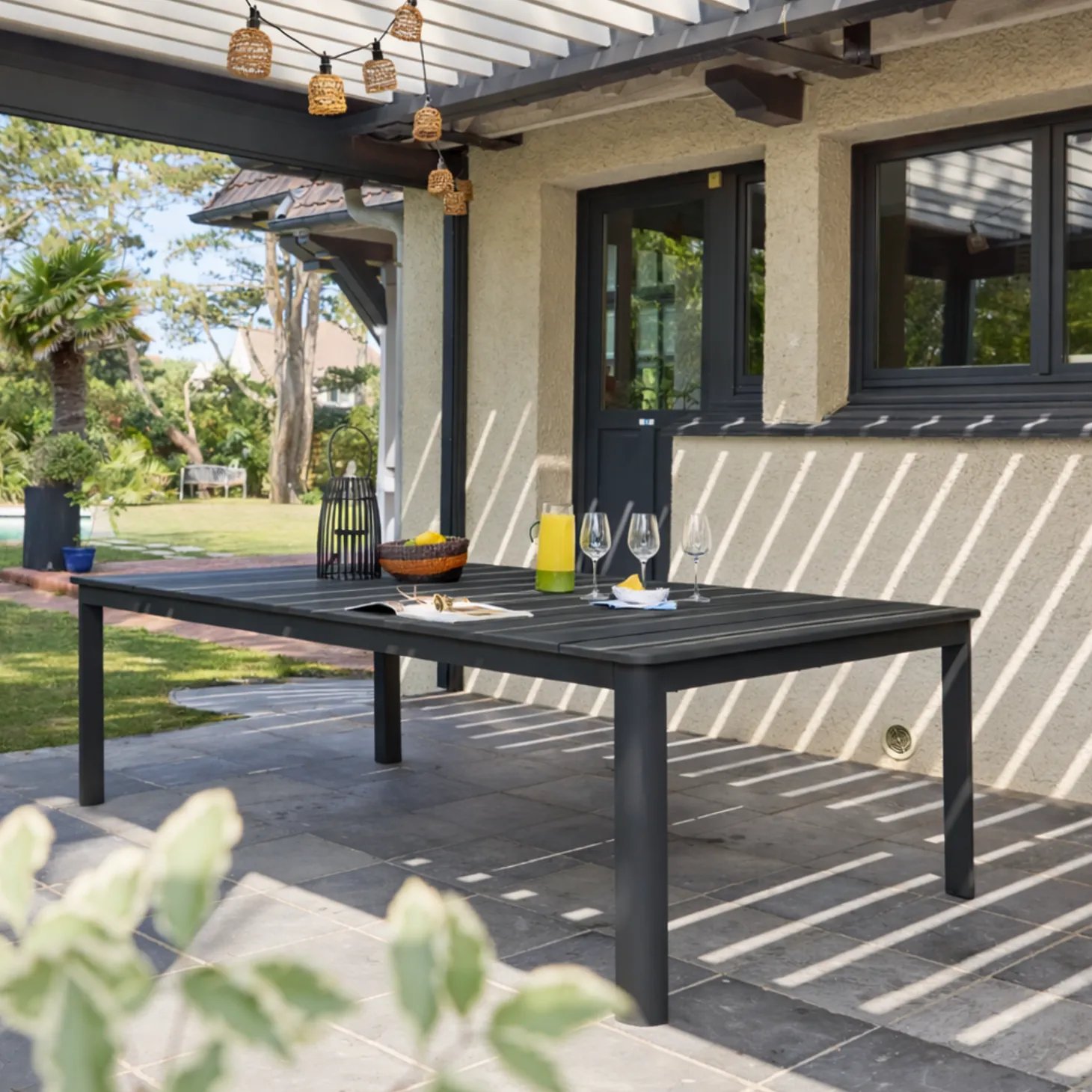 Tuintafel uitschuifbaar tot 12 personen aluminium
