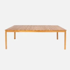 Tuintafel van acacia met ronde hoeken, voor 8 personen