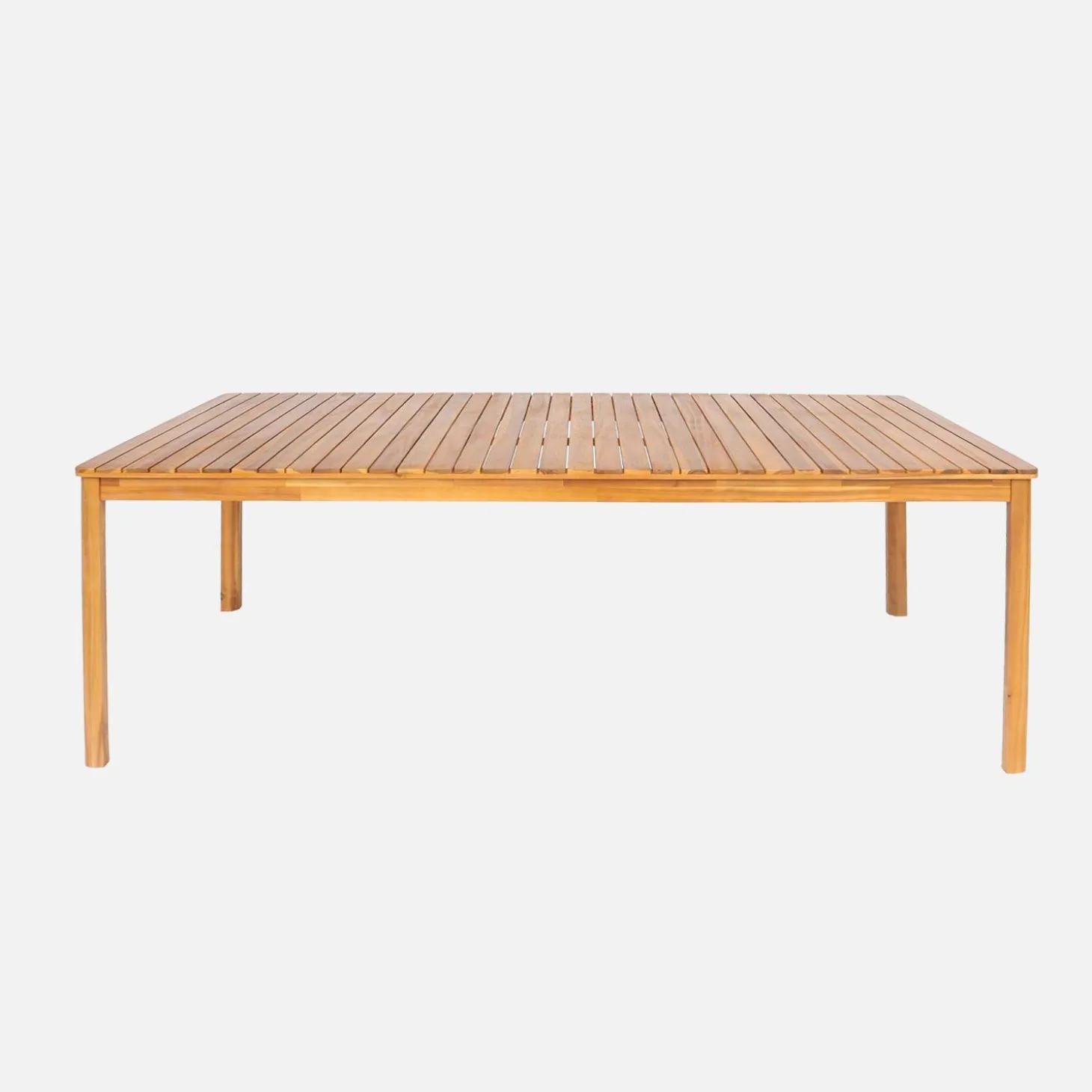 Tuintafel van acacia met ronde hoeken, voor 8 personen