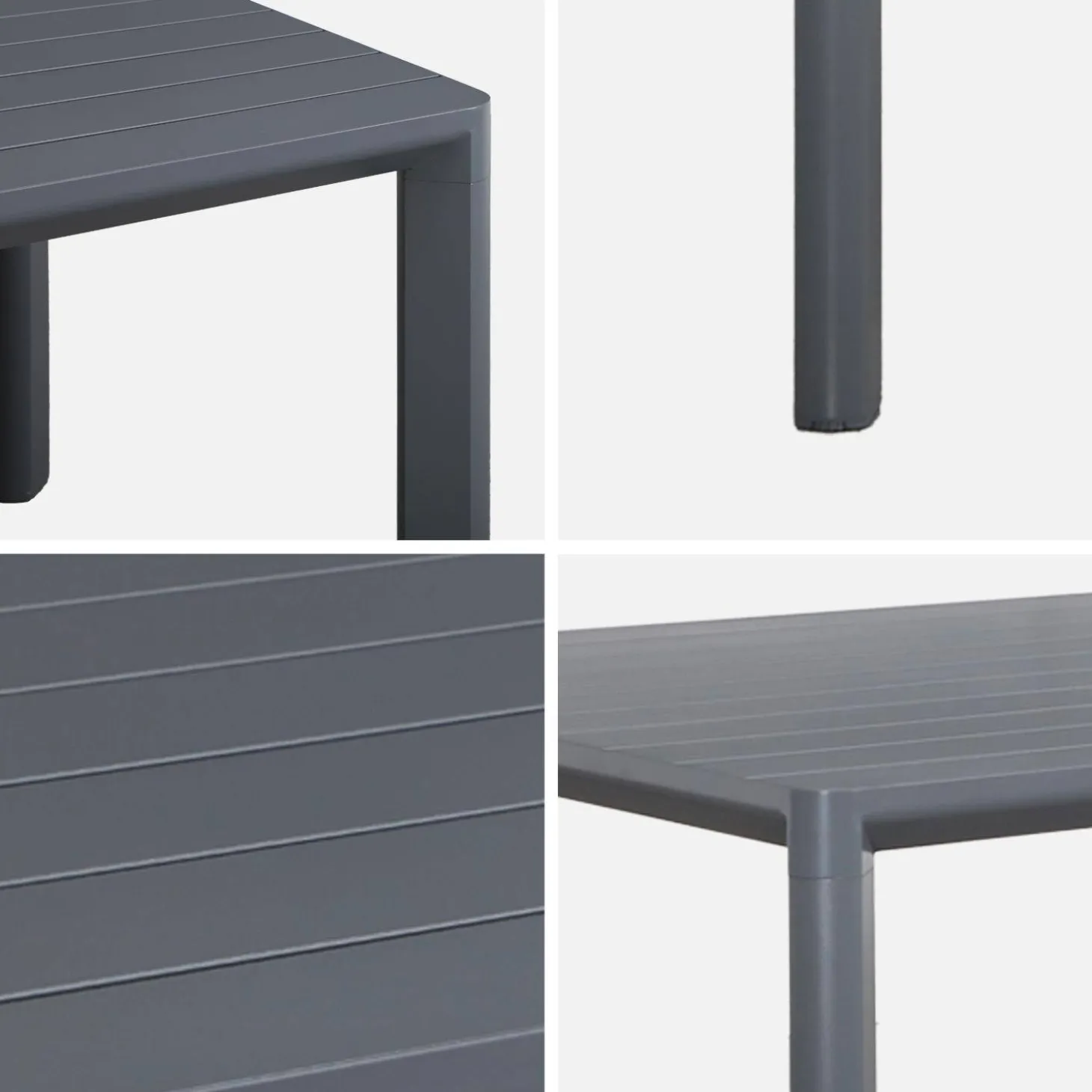Tuintafel van aluminium, 8 plaatsen
