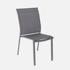 Tuintafel van hout en aluminium met 8 stoelen
