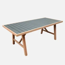 Tuintafel van hout en aluminium voor 8 personen