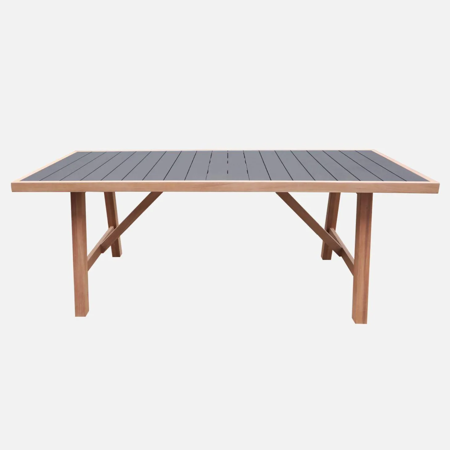 Tuintafel van hout en aluminium voor 8 personen