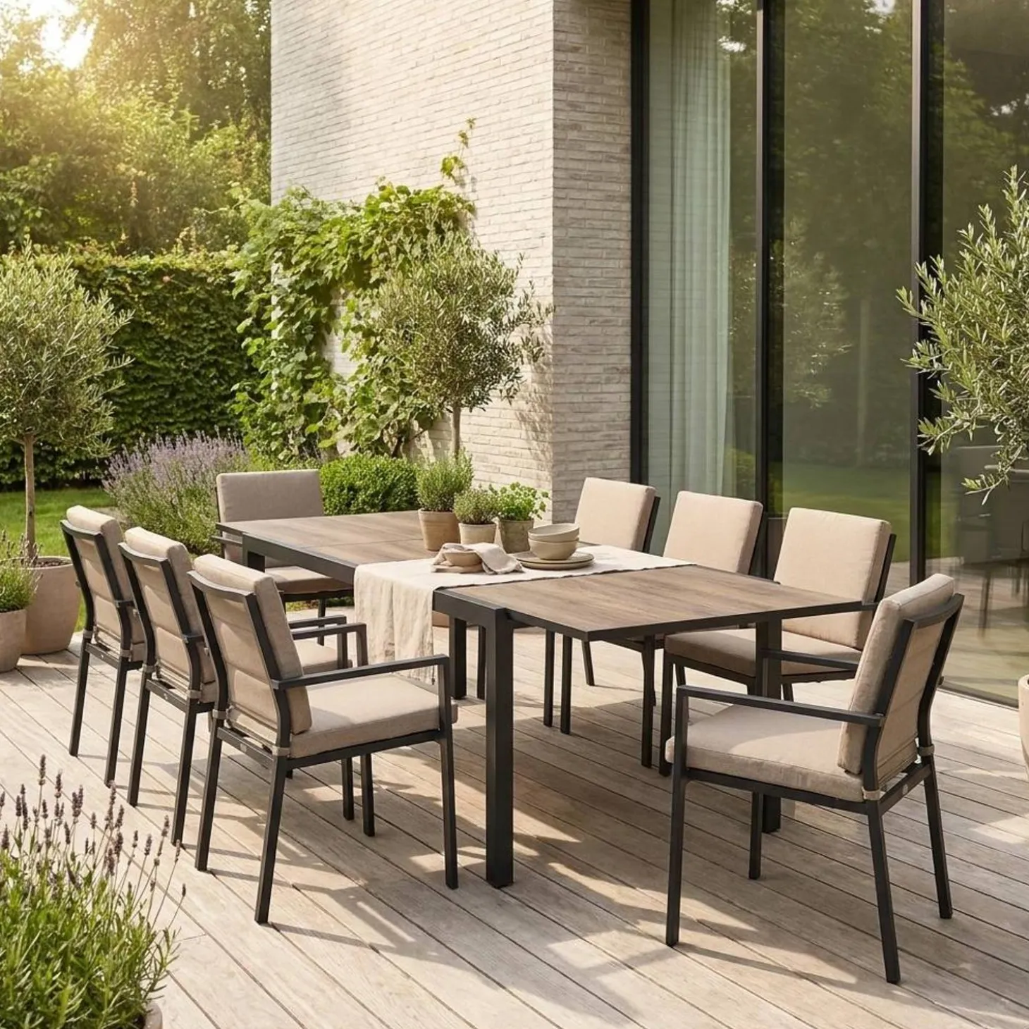 Tuin tafel voor 8 personen