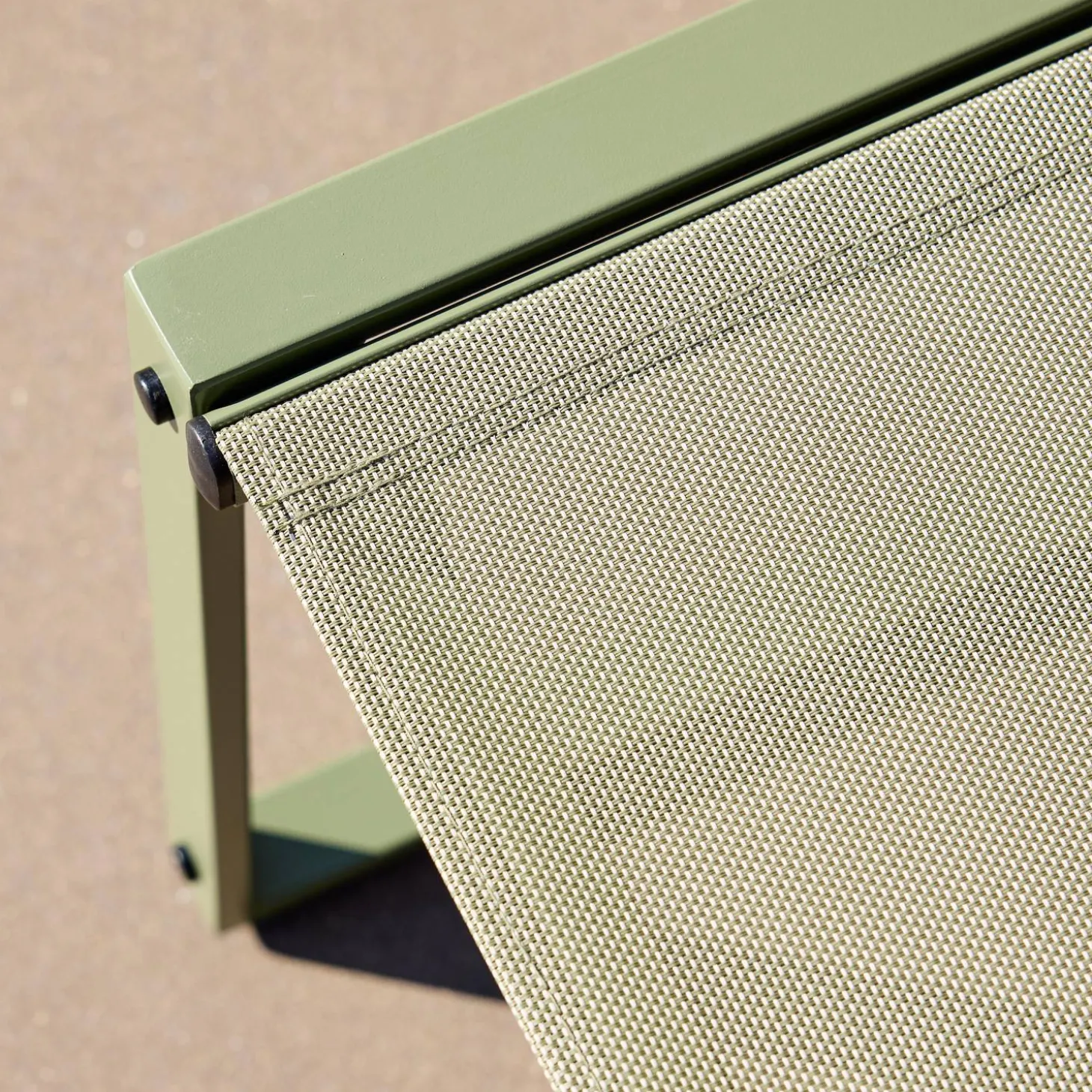 Tuintafel + 4 zitplaatsen inschuifbare set van staal en textileen
