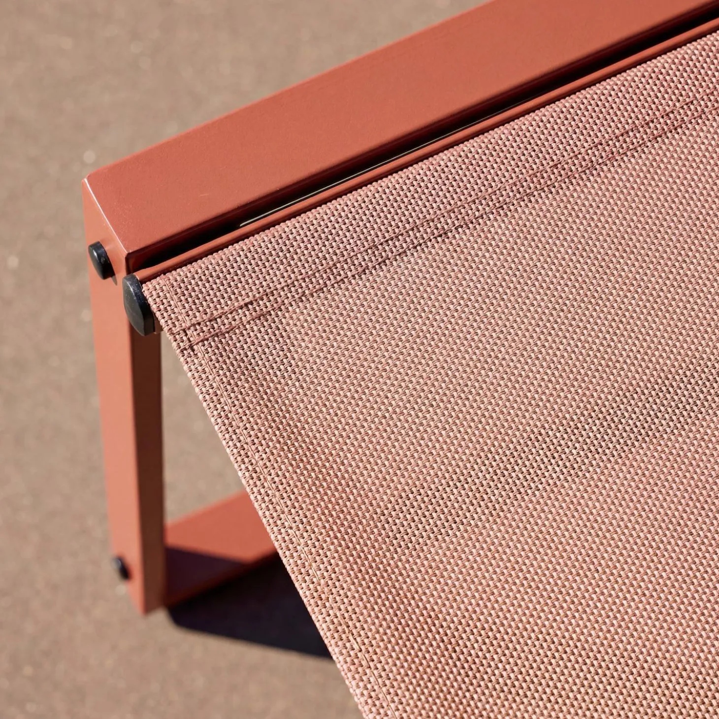 Tuintafel + 4 zitplaatsen inschuifbare set van staal en textileen