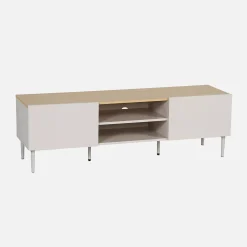 TV-meubel 2 deuren metaal en houtdecor 140cm