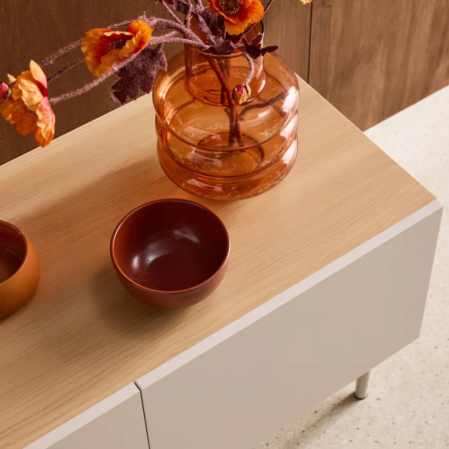 TV-meubel 4 deuren metaal en houtdecor 180cm