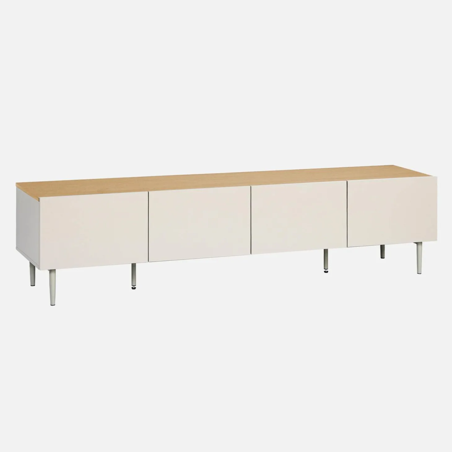 TV-meubel 4 deuren metaal en houtdecor 180cm