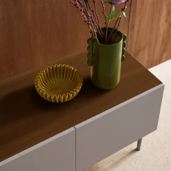 TV-meubel 4 deuren metaal en houtdecor 180cm