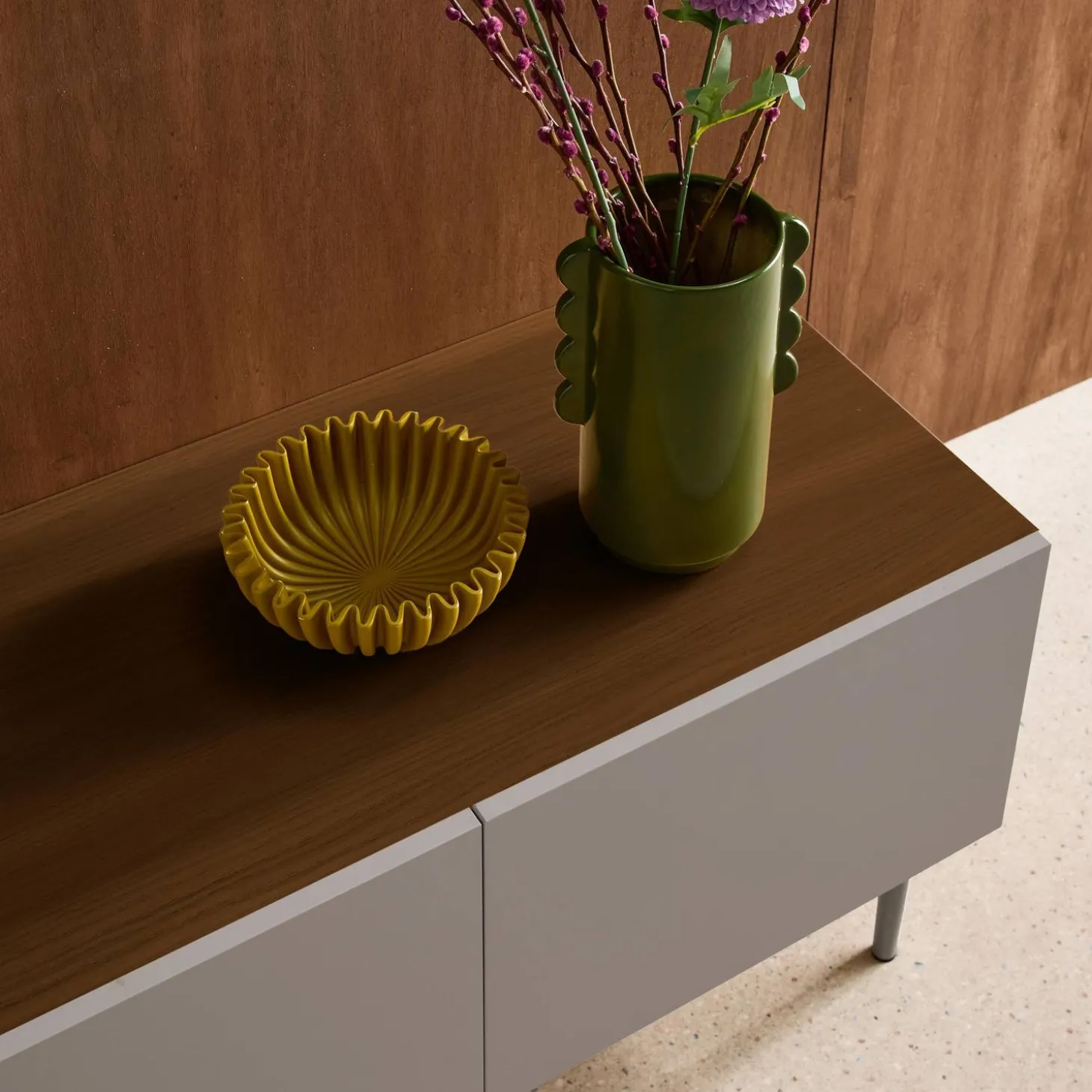 TV-meubel 4 deuren metaal en houtdecor 180cm