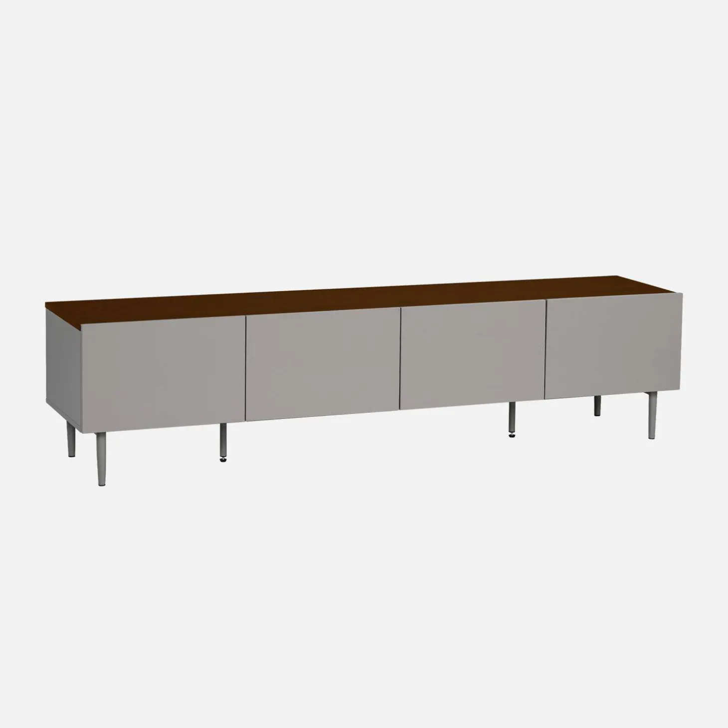 TV-meubel 4 deuren metaal en houtdecor 180cm