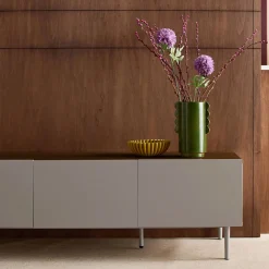 TV-meubel 4 deuren metaal en houtdecor 180cm
