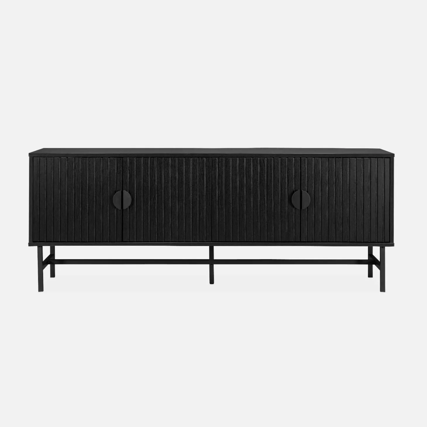 TV-meubel, gegroefd houtkleurig decor, Bazalt