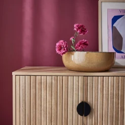 TV-meubel, gegroefd houtkleurig decor, Bazalt