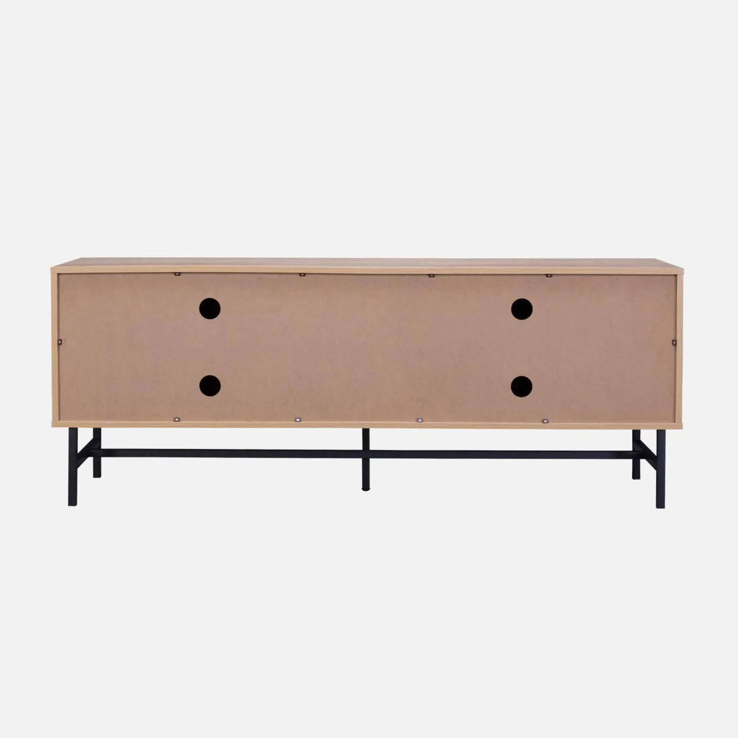 TV-meubel, gegroefd houtkleurig decor, Bazalt