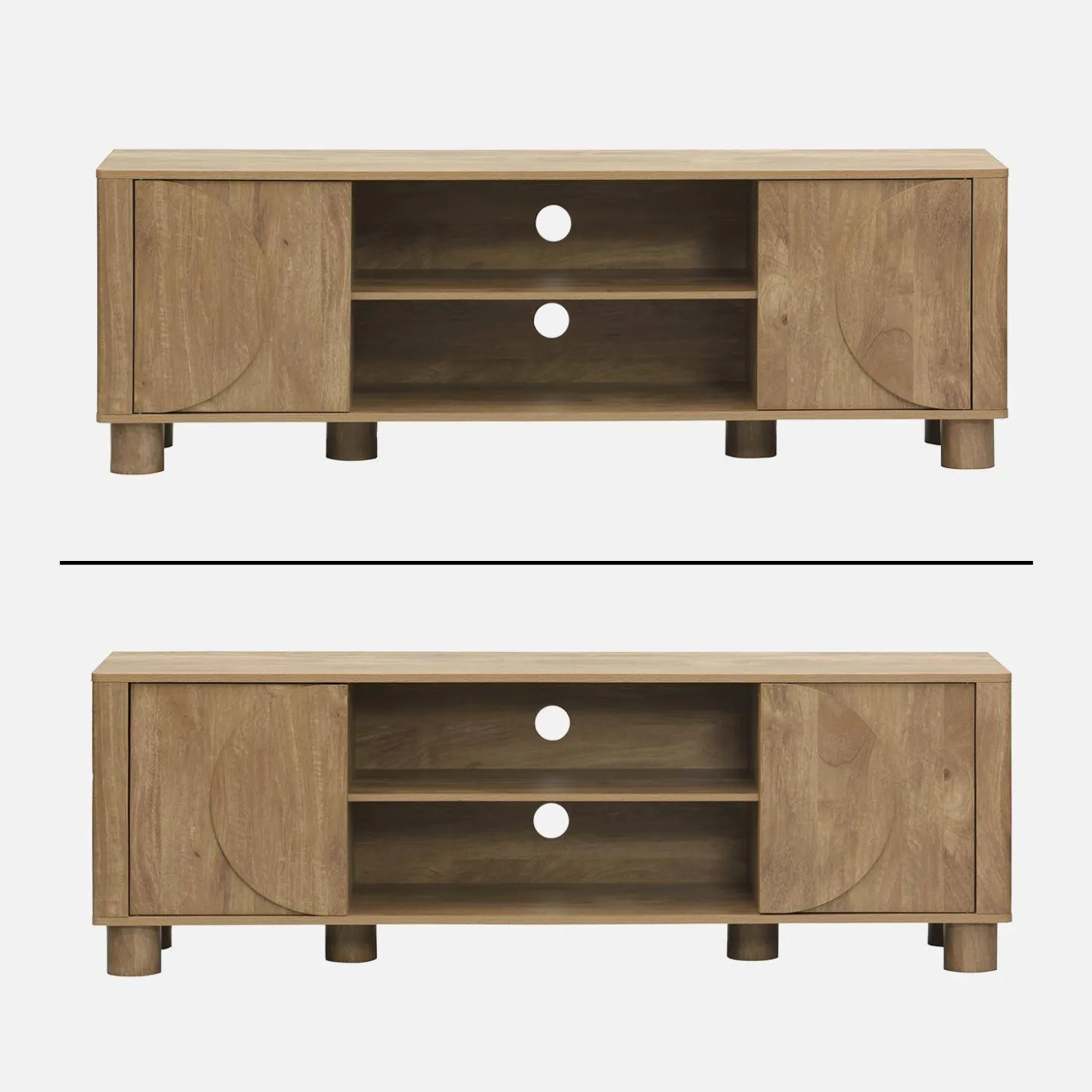 TV-meubel houtdecor 2 omkeerbare deuren