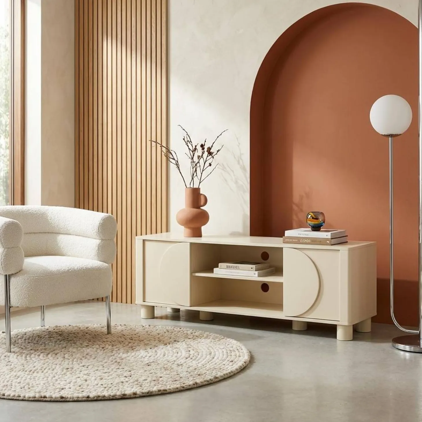 TV-meubel houtdecor 2 omkeerbare deuren