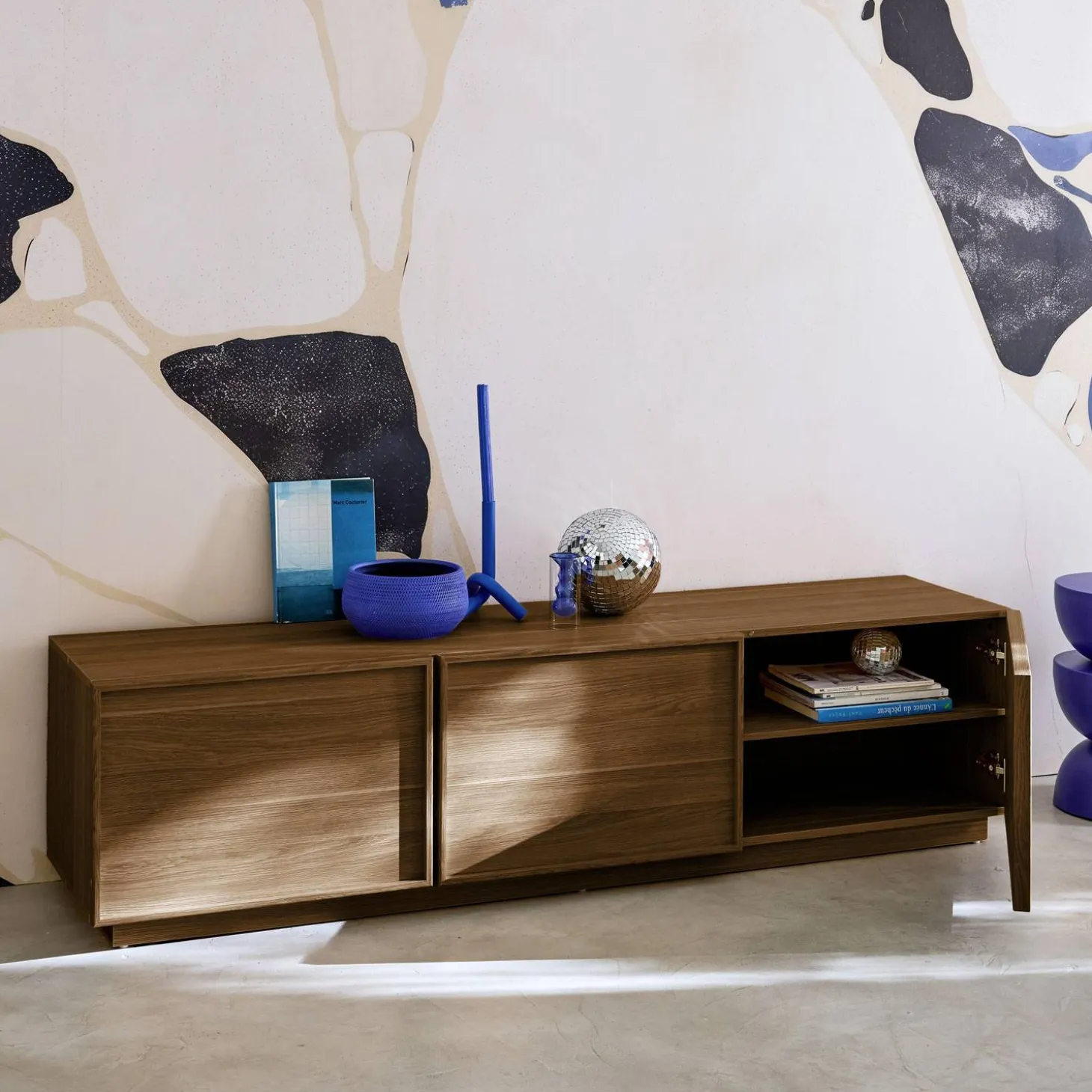 TV-meubel houteffect 3 deuren 180cm