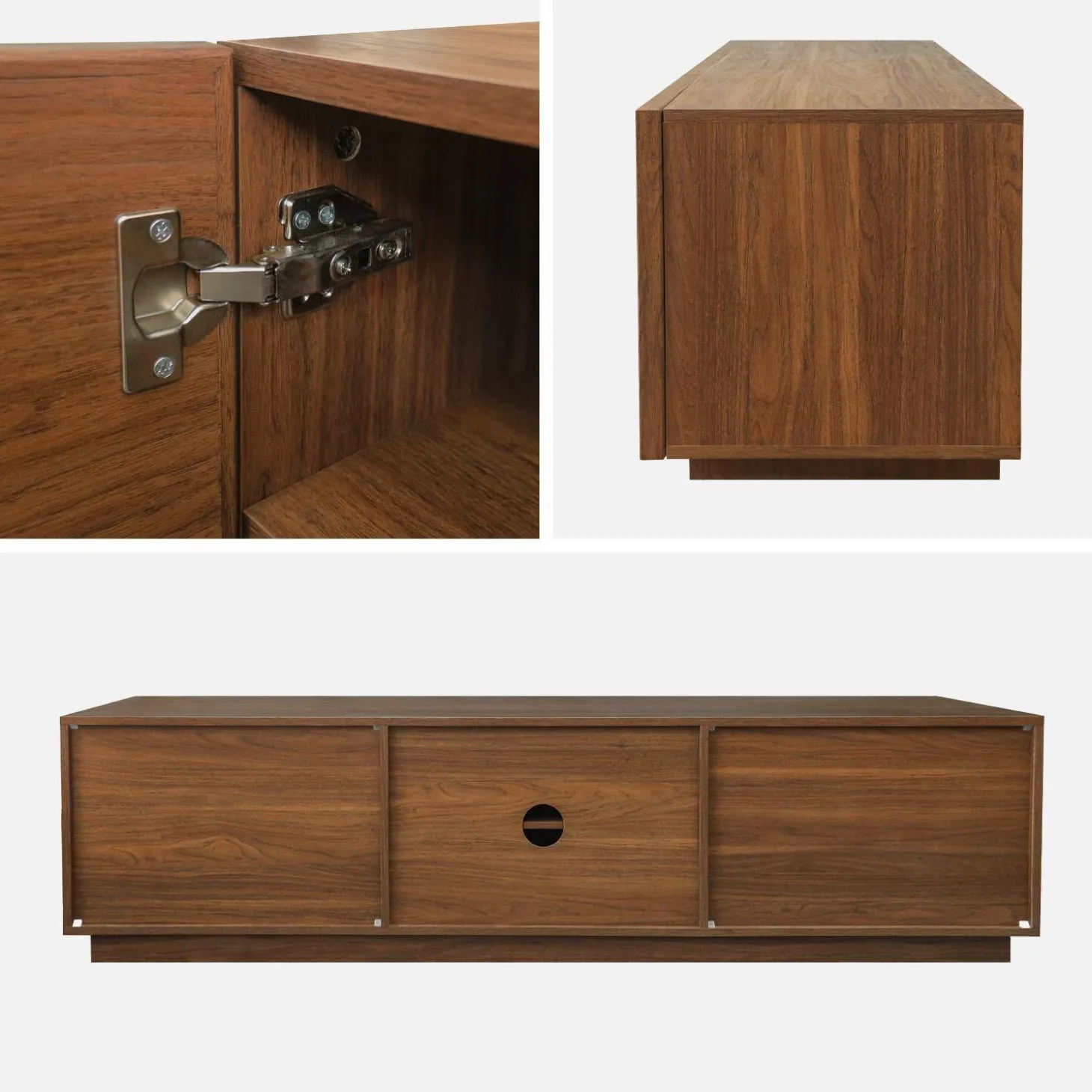 TV-meubel houteffect 3 deuren 180cm