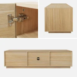 TV-meubel houteffect 3 deuren 180cm