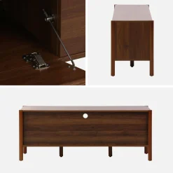 TV-meubel houteffect 2 deuren 1 lade 140cm