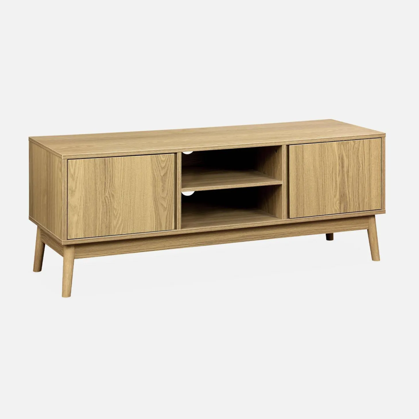 TV-meubel met houteffect 2 deuren 120 cm
