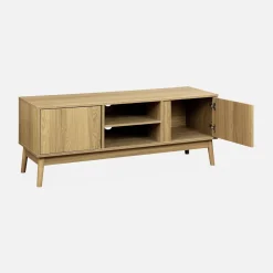 TV-meubel met houteffect 2 deuren 120 cm