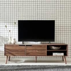 TV-meubel, notenhout decor, 2 deuren, 160cm