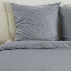 Tweepersoons beddengoed met grijze zebraprint omkeerbaar polyester