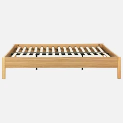 Tweepersoonsbed met lattenbodem 160x200cm houtdecor