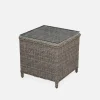 Twee wicker relaxstoelen met poef - Barletta